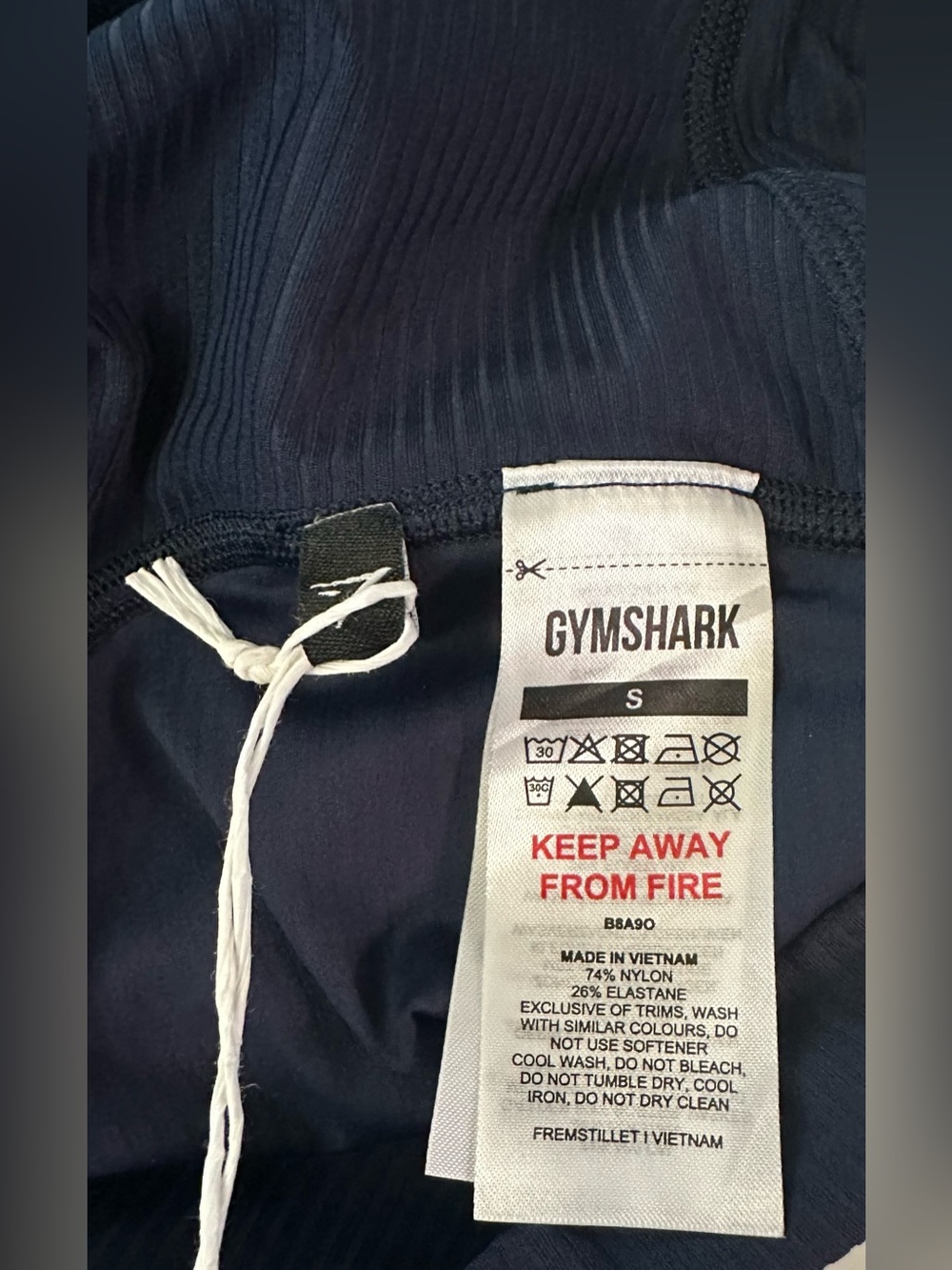 Gymshark Women's Black Body Fit High Waist Directional Ribbed Legging Size Small - Picture 10 of 16
